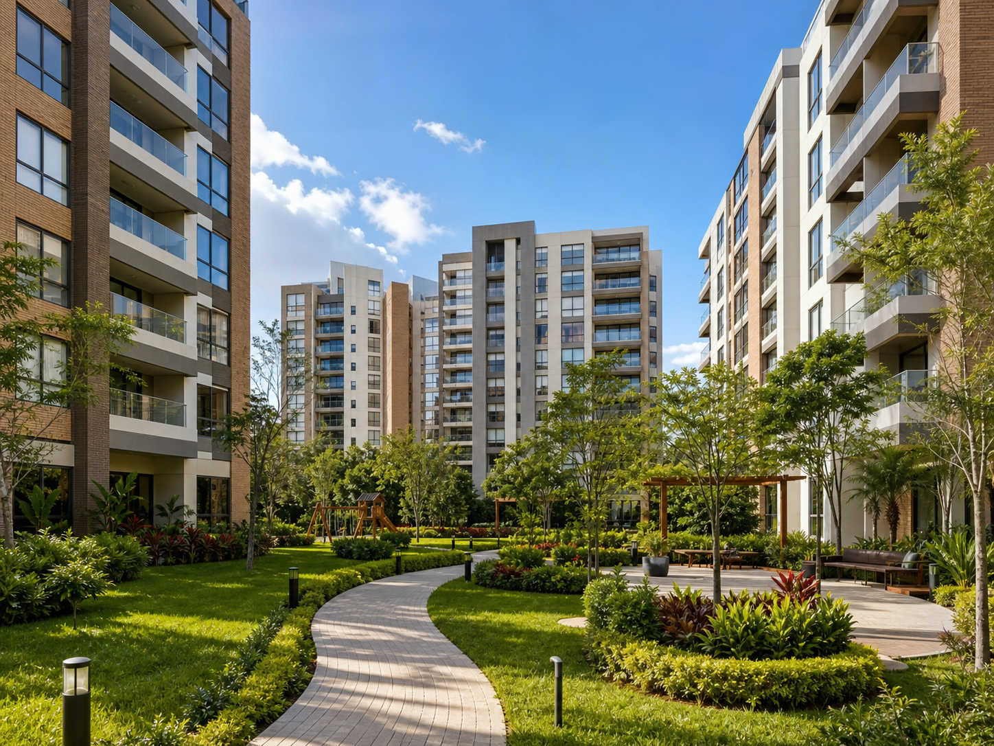 Conjunto residencial moderno gestionado con Liveen Empresas